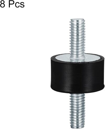 uxcell M6x18mm حوامل مطاطية، 8 قطع مضادة للاهتزاز معزولة ممتصة للصدمات ذكر لضواغط الهواء، محرك المرآب، محركات الديزل، 25x20 مم in Saudi Arabia