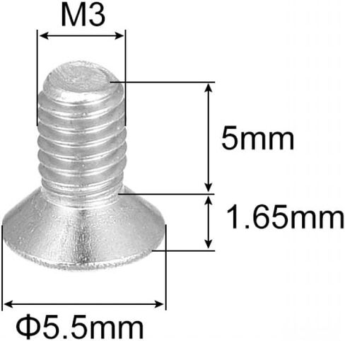 مسامير آلة أمان توركس M3x5mm من uxcell، 20 قطعة 316 من الفولاذ المقاوم للصدأ برأس غاطس ومضادة للعبث ومسامير تثبيت in Saudi Arabia