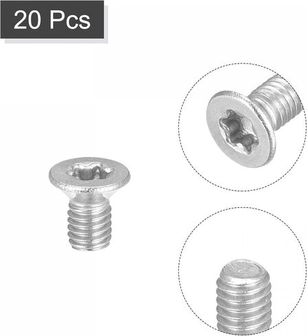 مسامير آلة أمان توركس M3x5mm من uxcell، 20 قطعة 316 من الفولاذ المقاوم للصدأ برأس غاطس ومضادة للعبث ومسامير تثبيت in Saudi Arabia