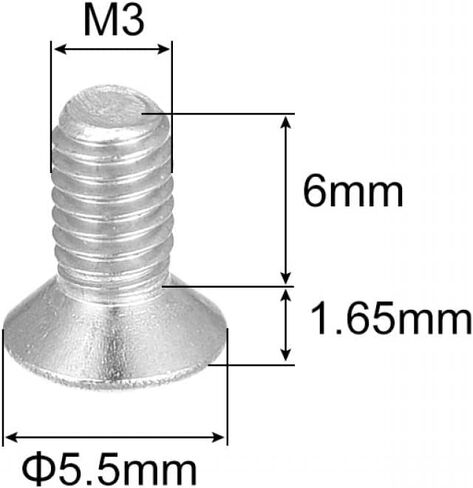 مسامير آلة أمان توركس M3x5mm من uxcell، 20 قطعة 316 من الفولاذ المقاوم للصدأ برأس غاطس ومضادة للعبث ومسامير تثبيت in Saudi Arabia