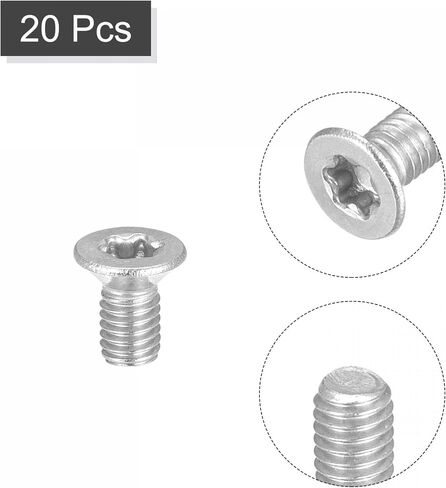 مسامير آلة أمان توركس M3x5mm من uxcell، 20 قطعة 316 من الفولاذ المقاوم للصدأ برأس غاطس ومضادة للعبث ومسامير تثبيت in Saudi Arabia