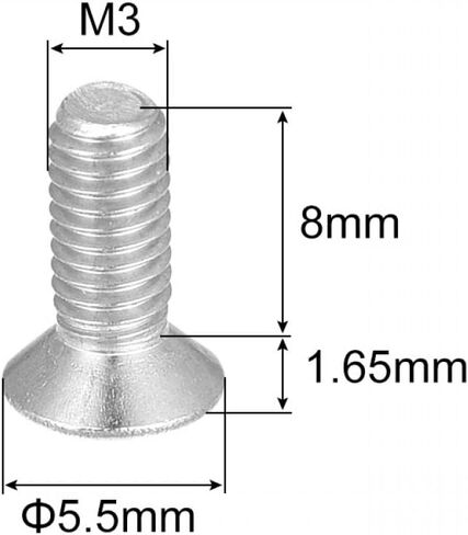 مسامير آلة أمان توركس M3x5mm من uxcell، 20 قطعة 316 من الفولاذ المقاوم للصدأ برأس غاطس ومضادة للعبث ومسامير تثبيت in Saudi Arabia