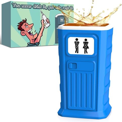Funny Porta Potty Shot Glasses: White Elephant Gag Fun Novelty Yankee Party Exchange Gifts for Adults Men - Secret Dirty Santa Christmas Stocking Stuffers Ideas for Dad Husband Coworker Brother in Saudi Arabia