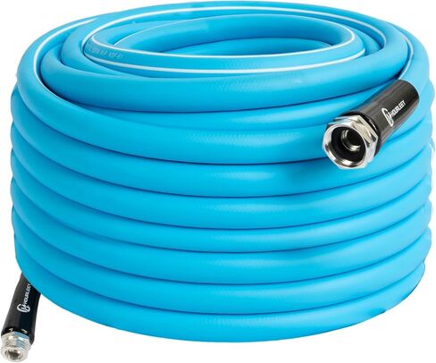 Hourleey 75 FT RV Water Hose, 5/8'' Premium Drinking Water Hose Leak Free, No Kink and Flexible Camper Water Garden Hose for RV Camper Truck and Car, Blue in Saudi Arabia