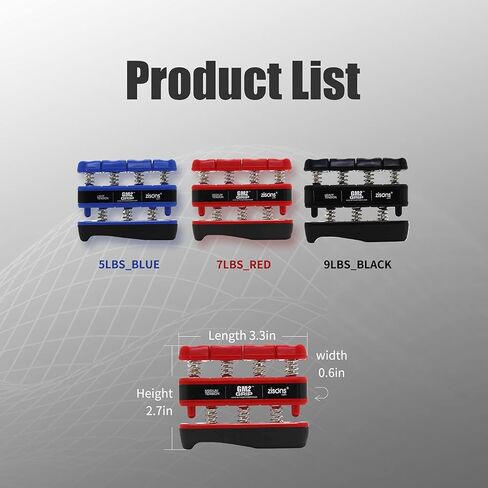 جهاز تمرين القبضة GM2، جهاز تمرين اليد، جهاز تمرين الأصابع. 9 رطل (أسود) 7 رطل (أحمر) 5 رطل (أزرق) in Saudi Arabia