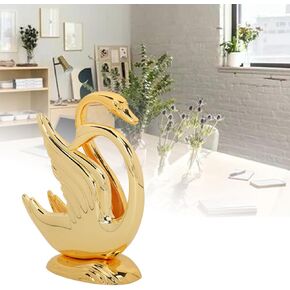 BORDSTRACT Swan Napkin Holder for Table, Rustproof Alloy Elegant Style Metal Napkin Holder, Gold Napkin Holder for Napkin Bar Hotel