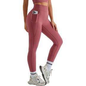 MOOSLOVER Women High Waisted Leggings with Pocket Tummy Control Workout Compression Leggings Gym Running Yoga Pants