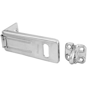Master Lock Hasp, Zinc Plated Hasp with Hardened Steel Locking Eye, 3-1/2 in Long, 703D