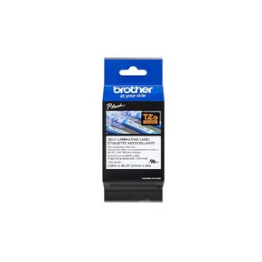 Brother Genuine TZESL251 24mm (0.94in) Black Print on White Self-Laminating Label