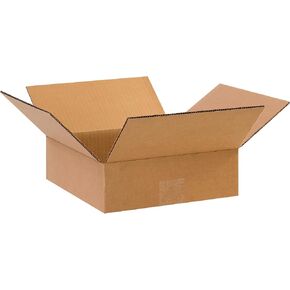 PARTNERS BRAND 10 x 10 x 3 Corrugated Cardboard Boxes, Flat 10"L x 10"W x 3"H, Pack of 25 | Shipping, Packaging, Moving, Storage Box for Home or Business, Strong Wholesale Bulk Boxes
