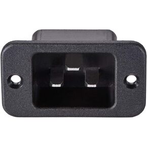 uxcell C20 Panel Mount Plug Adapter AC 250V 16A 3 Pins IEC Inlet Module Plug Power Connector Socket Staight