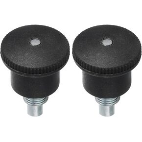 uxcell 2Pcs Pull Pin Spring Knob Replacement Parts, M10 Fitness Pull Pin Knob for Fitness Exercise Bike, Black
