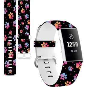 Bands Compatible with Charge 4 / Charge 3 / Charge 3 SE for Women Men, Soft Silicone Sport Replacement Band, Cute Wristbands Strap Fitness Sport Band