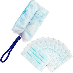 10 Multi-Surface Heavy Duty Feather Duster Kits with Handle, Duster Refills, Dusters Refills Unscented Dusting Tool, Disposable Duster, for Home Office Car Shutters Ceiling Fan Furniture