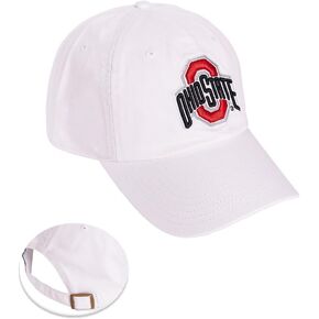 Desert Cactus The Ohio State University Baseball Hat OSU Buckeyes Brimmed Embroirderd Hats Cap Adjustable Cloth Strap Adult (Style M1) White