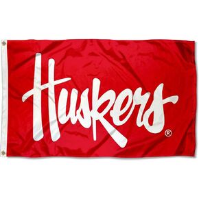 College Flags & Banners Co. Nebraska Cornhuskers Script Huskers Flag