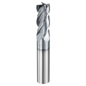 HARFINGTON Carbide Square Nose End Mill Bit 27/64" Cut Dia 4 Flutes TiAlN Coated Milling Cutter for Hardened Steel Metal (27/64" Shank 1" Cut Length 2-3/4" Long 30 Degree Helix HRC53-55)