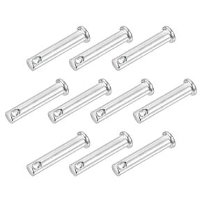 uxcell 15Pcs 5/16" x1-1/2 Single Hole Clevis Pins, Carbon Steel Flat Head Single Hole Clevis Pins for Mechanics Repair, Furniture Installation, Industrial Equipment, DIY (Blue White)