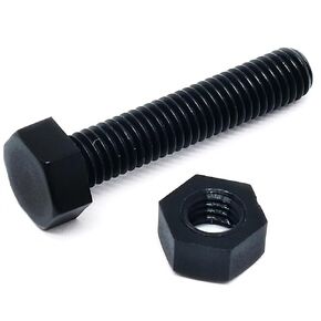 20set Nylon Hexagon Head Cap Bolts Screws and Hex Nuts Assortment Kits, M8x25mm Hexagon Bolts and M8 Plastic Hex Nuts,Black