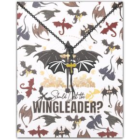 KEYCHIN Four Wing Necklace Dragon Rider Book Gifts Empyrean Book Series Jewelry Ya Fantasy Book Lover Gifts