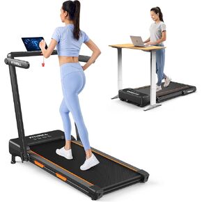 Walking Pad Treadmill with Auto Incline, 300LBS Weight Capacity Under Desk Treadmill for Home/Office, 9% Incline Treadmill with 3 Slopes