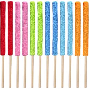 12 Pcs Mini Detail Duster Sticks Crevice Cleaning Tool Brush Microfiber Gap Dust Cleaner for Window, Fan, Blind and Car Vent