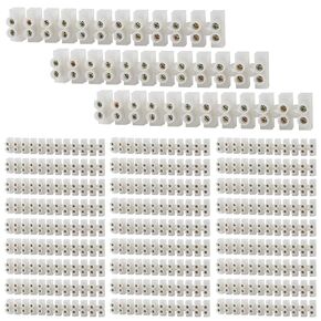 30 pack Terminal Block Set, 12 Position Dual Row Terminal Strip Electrical Barrier Wire Connector Block, 10A 380V
