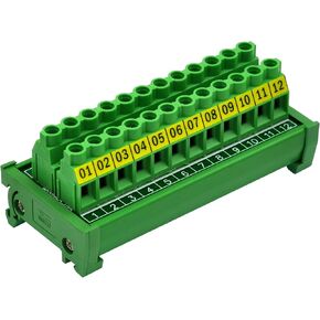 DIN السكك الحديدية جبل 30A / 300V 12 موقف وحدة توزيع كتلة المحطة الطرفية المسمار in Kuwait