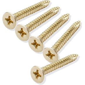 Cauldham Black Wood Screws #9 x 1-1/2 Inch for Door Hinges - 25 Pack