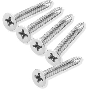 Cauldham Black Wood Screws #9 x 1-1/2 Inch for Door Hinges - 25 Pack