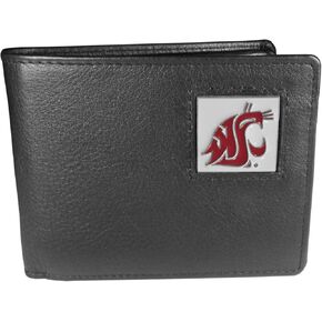 NCAA Siskiyou Sports Mens Washington State Cougars Leather Bi-fold Wallet One Size Black