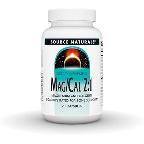 Source Naturals Mag/Cal 2:1, Magnesium and Calcium Supplement - 90 Capsules