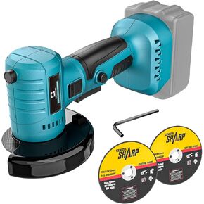 Cordless Angle Grinder for Makita 18v Battery: 3 Inch Cutting Off Tool with 2 Grinding Wheels - Variable Speed 12000RPM for Cutting Grinding Polishing- Adjustable Auxiliary Handle - Tool Only