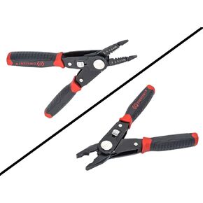 Crescent 2 in 1 Combo Dual Material Linesman's Pliers and Wire Stripper - CCP8V , Black