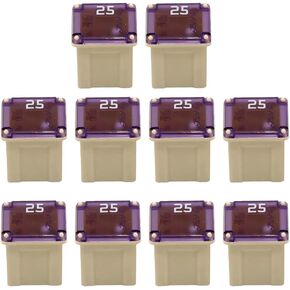 10PCS Car Micro Cartridge Fuse, OEM# 608830 20 Amp Vehicle Slow Blow FMM Mcase Type Fuses, Low Profile Auto Square Female Fuses Accessories, Universal for SUV, Sedan, Truck