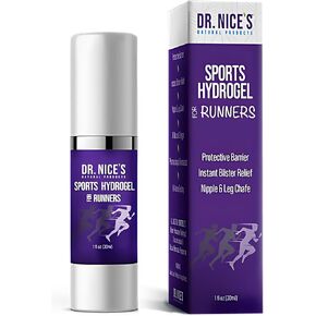 DR. NICE'S Sports Hydrogel - for Runners |for Instant Blister & Chafe Relief |All-Natural | Designed for Runners and Athletes | Hydrogel for a Comfortable and Pain-Free Running Experience (30ml)