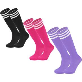 Durio Youth Baseball Socks Toddler Kids Soccer Socks Soft Cotton Long Socks for Girls Boys Kids Baseball Socks in Kuwait