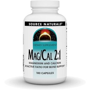 Source Naturals Mag/Cal 2:1, Magnesium and Calcium Supplement - 90 Capsules