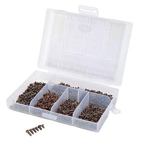 1200Pcs Tiny Phillips Flat Head Self Tapping Screws for Wood, Plastic and Soft Metal, M2 M2.5 Small Countersunk Tapper Screws Set for DIY Micro Woodworking Furniture Box
