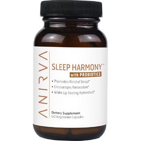 Sleep Harmony - Natural Sleep Supplement with Probiotics, Magnesium, Ashwagandha, Chamomile, GABA, Melatonin - Non-Habit Forming Supplement for Relaxation, Stress Relief, Better Sleep Aid