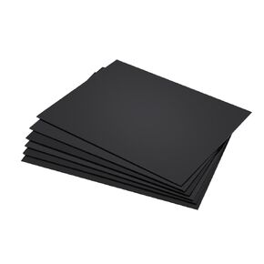 6 Pack Black ABS Plastic Sheet, 12 x 16 x 1/8 Inch Thin Rigid Plastic Thermoplastic Sheet, Moldable Plastic Sheet for Home Decor Crafts DIY Projects