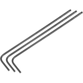 uxcell 3pcs 6mm Ball End Hex Key Wrench, Metric L Shaped Long Arm CR-V Repairing Tool for Bikes Furniture Repair, Black