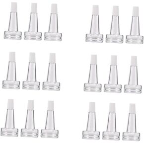 FRCOLOR 100pcs Essence Bottle Trumpet Head Cosmetic Vials Lid Essence Transparent Caps Essence Bottle Cap Replacement Serum Bottles Cap Sample Vials Cap Vial Bottle Dropper Plastic Liquid
