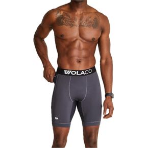 WOLACO North Moore 9" Compression Shorts Underwear with Phone Pocket
