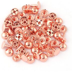 Rainbow Heart Shape Rivets - 10mm Metal Heart Rivet for Belt Clothes Purse Handbag Leather Craft DIY Handmade Accessories 50pcs