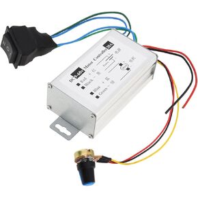 DC Motor Speed Controller, Brush Motor Driver Controls Module DC 9V-60V 20A 1200W Motor Pulse Width Modulator Regulator PWM Monitor Dimmer Motor Speed Controller with Switch, Knob