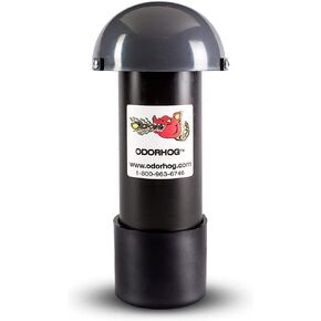 Vent Stack Pipe Filter 4 Sizes, Black ABS with Mushroom Cap, Removes Outdoor Septic and Sewer Odors (3.0-inch)