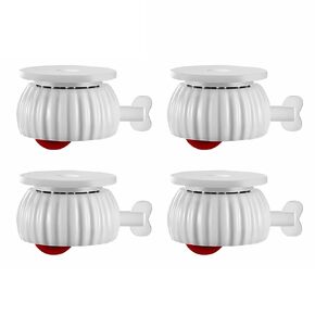 Self Adhesive Caster Wheels Small 360 Degree Rotating Caster Wheels with Brake Function, Universal Pulley for Appliances Table Feet Planters Furniture Bucket (Black, Black Wheels, 4)
