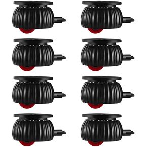 Self Adhesive Caster Wheels Small 360 Degree Rotating Caster Wheels with Brake Function, Universal Pulley for Appliances Table Feet Planters Furniture Bucket (Black, Black Wheels, 4) in Kuwait