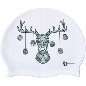 Holiday Adult Silicone Unisex Swim Cap-Reindeer in Saudi Arabia